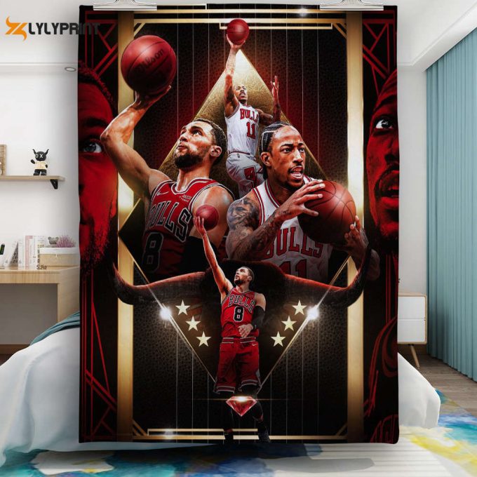Chicago Bulls Zach Lavine And Demar Derozan Gift For Fan 3D Full Printing Quilt Home Decor 2024 Gifts Home Decor 2024 Gifts 1