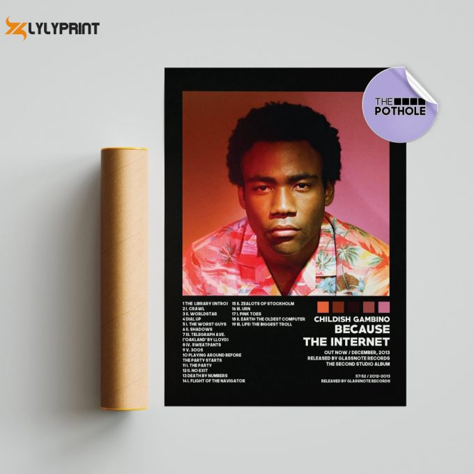Childish Gambino Posters / Because The Internet Poster / Album Cover Poster / Poster Print Wall Art / Custom Poster / Home Decor, Blck 1