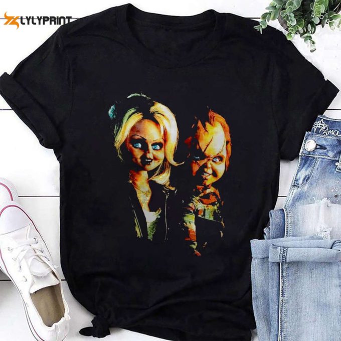 Chucky And Tiffany T-Shirt, Chucky Shirt Fan Gift, Chucky Halloween Shirt, For Men Women 1