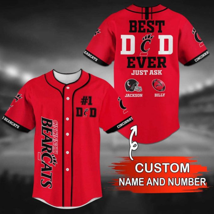 Cincinnati Bearcats Personalized Baseball Jersey Bj0278 2