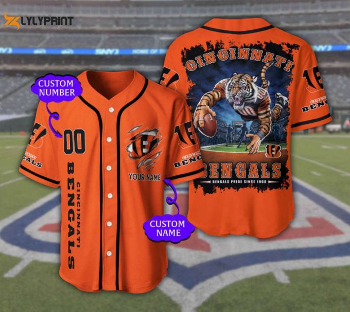 Cincinnati Bengals Personalized Baseball Jersey Gift For Men Women 1