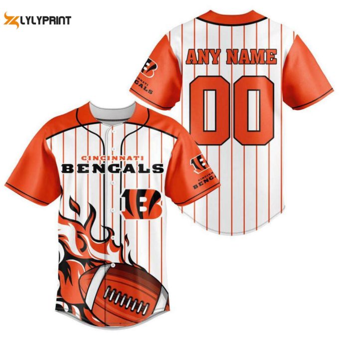 Cincinnati Bengals Personalized Baseball Jersey Fan Gifts 1