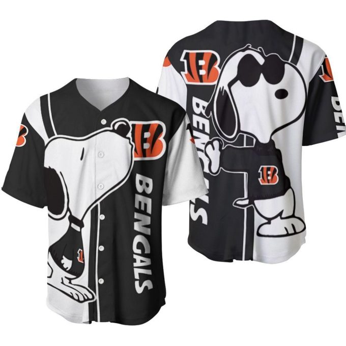 Cincinnati Bengals Snoopy Lover Printed Baseball Jersey Gifts For Fans 2