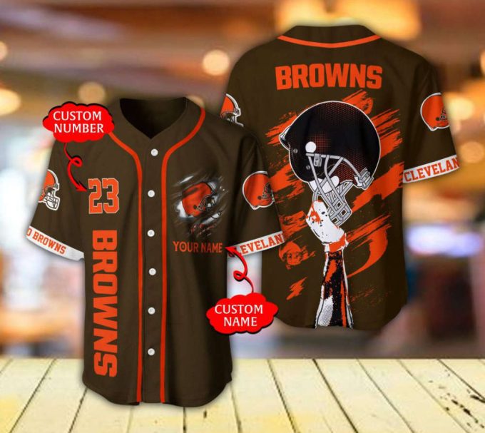 Cleveland Browns Baseball Jersey Personalized Gift For Men Women 2