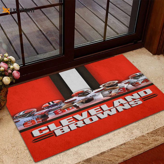 Cleveland Browns Home Decor 2024 Foldable Doormat Indoor Outdoor Welcome Mat Home Decor 1