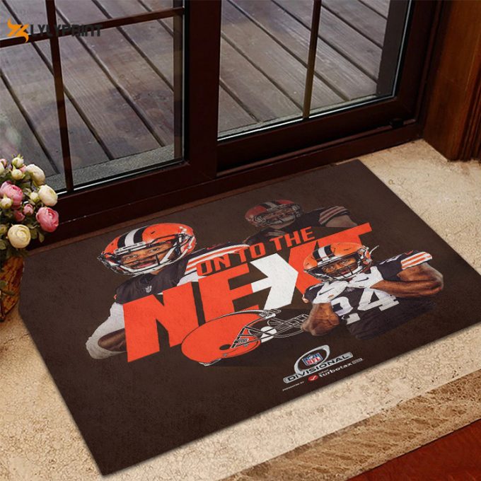 Cleveland Browns On To The Next Foldable Doormat Indoor Outdoor Welcome Mat Home Decor 1