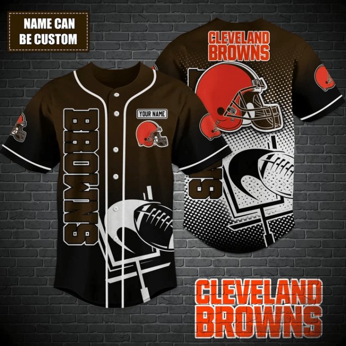 Cleveland Browns Personalized Baseball Jersey Fan Gifts 2