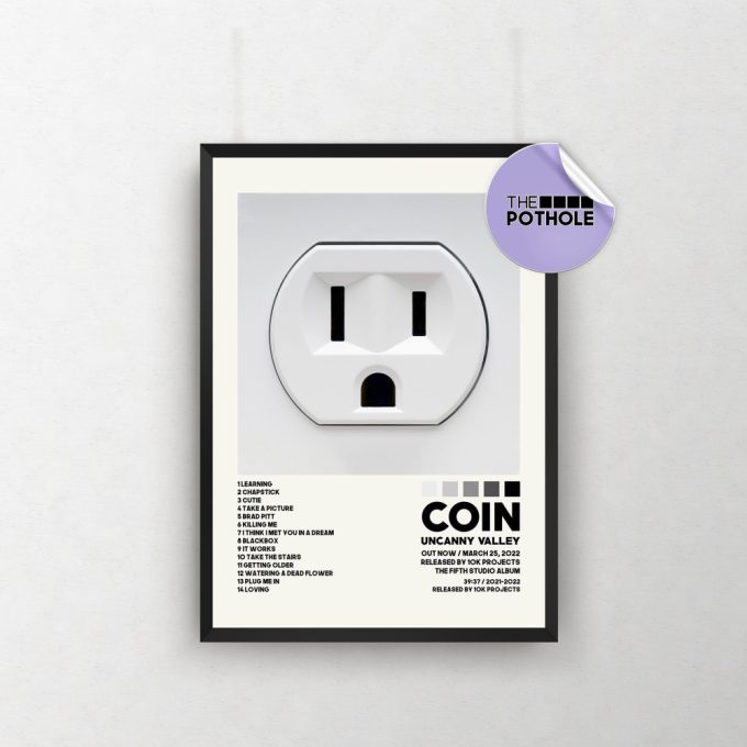 Coin Posters / Uncanny Valley Poster / Album Cover Poster / Poster Print Wall Art / Custom Poster / Home Decor, Coin, Uncanny Valley 2