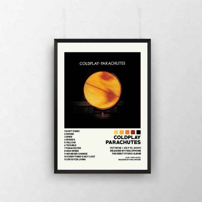 Coldplay Posters / Parachutes Poster, Album Cover Poster, Poster Print Wall Art, Coldplay, Parachutes 2