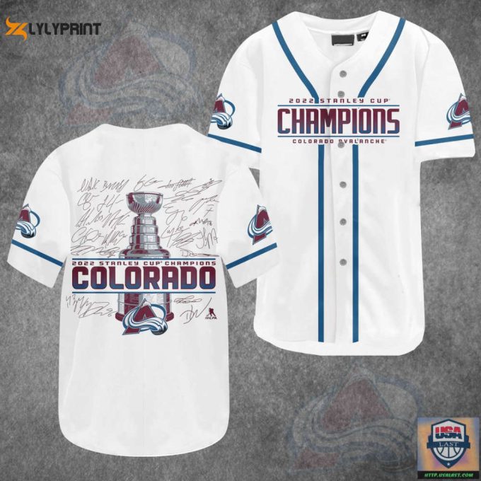 Colorado Avalanche Baseball Jersey For Fans Bj0046 1