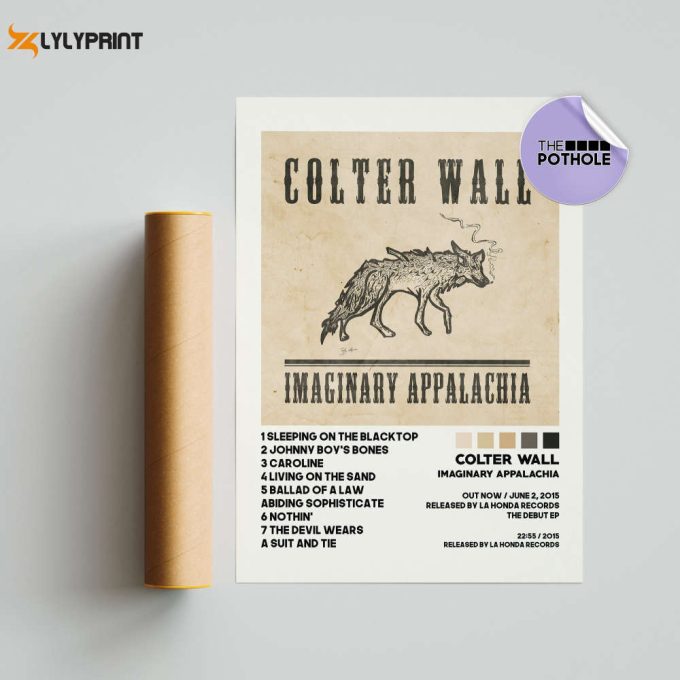 Colter Wall Poster | Imaginary Appalachia Poster | Tracklist Album Cover Poster / Album Cover Poster, Colter Wall, Imaginary Appalachia 1