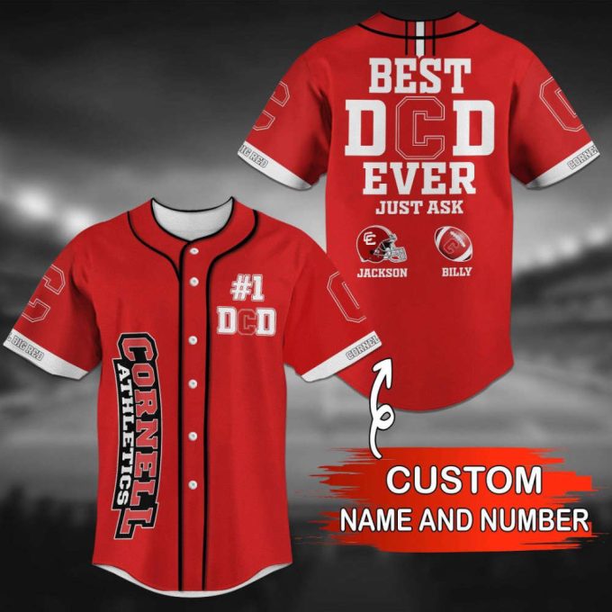 Cornell Big Red Personalized Baseball Jersey Fan Gifts 2