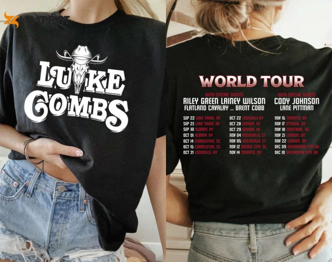Country Concert Shirt, Combs Crazy Bullhead Shirt, 2024 World Tour T-Shirt 2 Side, For Men Women 1