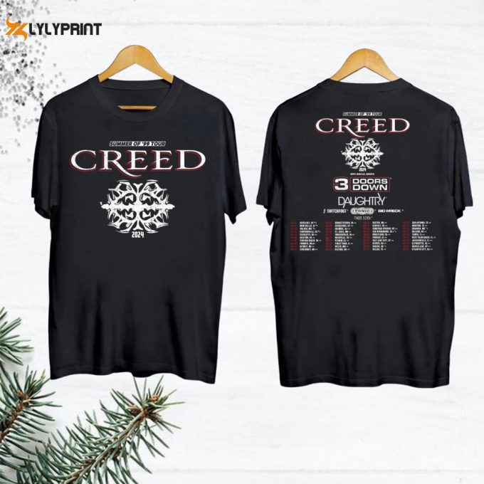 Creed Band 2024 Tour Summer Of ’99 Tour Shirt, Creed Band Fan Gift Shirt, For Men Women 1