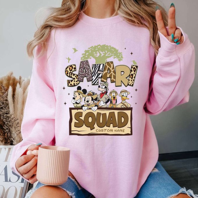 Custom Animal Kingdom Safari Squad Shirt - Mickey &Amp; Friends Disneyland 2024 Family Vacation Tee 2