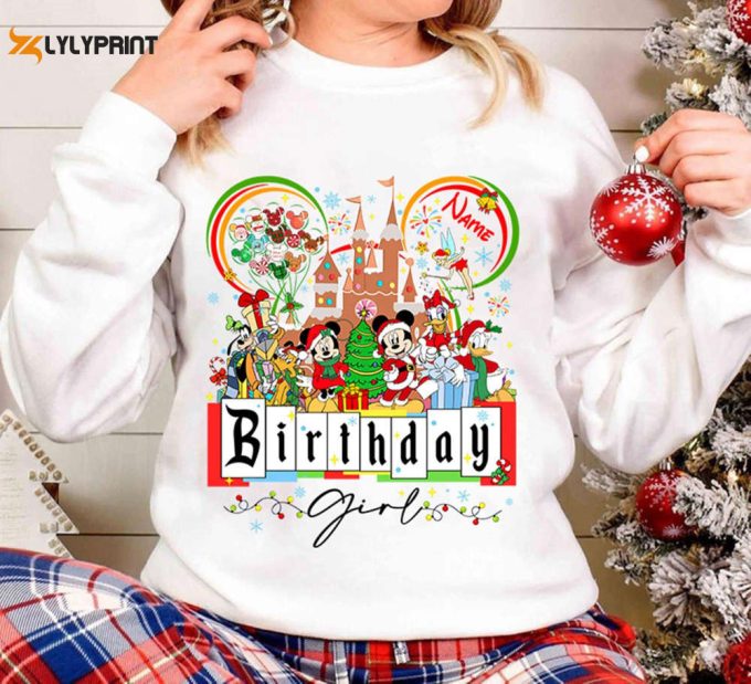 Custom Disneyland Christmas Birthday Shirt - Mickey Birthday Party Family Shirts - Birthday Squad 1