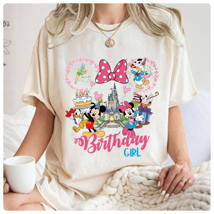 Custom Disneyland Christmas Birthday Shirt - Perfect Gift For Disneyland Birthday Girl &Amp; Family - Mickey Birthday Party Shirt 3