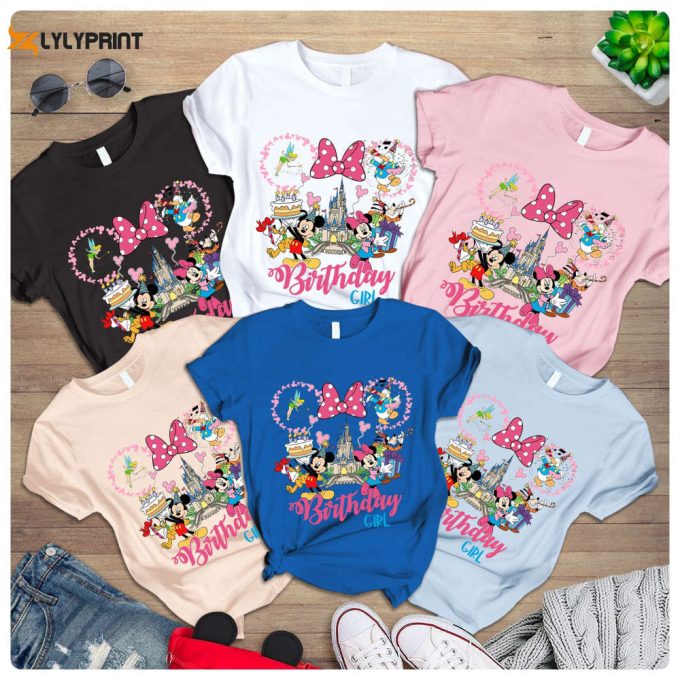 Custom Disneyland Christmas Birthday Shirt - Perfect Gift For Disneyland Birthday Girl &Amp;Amp; Family - Mickey Birthday Party Shirt 1