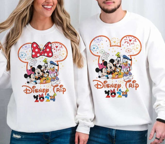 Disneyland 2024 Shirt: Custom Family Trip &Amp; Couple Matching Shirts - Mickey &Amp; Friends Group &Amp; Girl Trip Shirt 2
