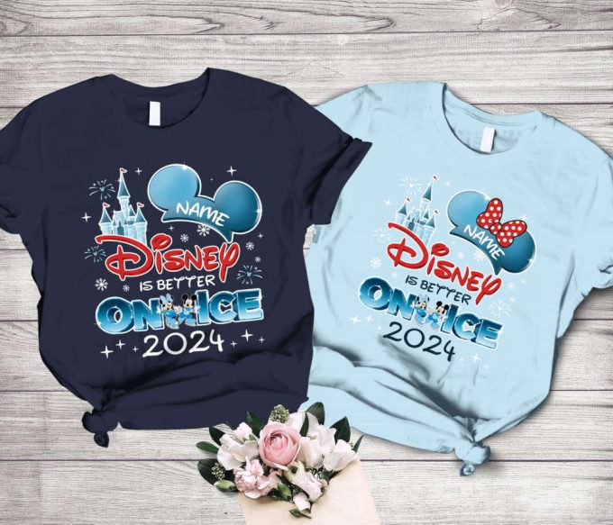 Custom Disneyland On Ice 2024 Shirt | Princess On Ice Shirt | Wdw Mickey On Ice Shirt | Disneyland Family Trip Shirt | Disneyworld Shirt 3