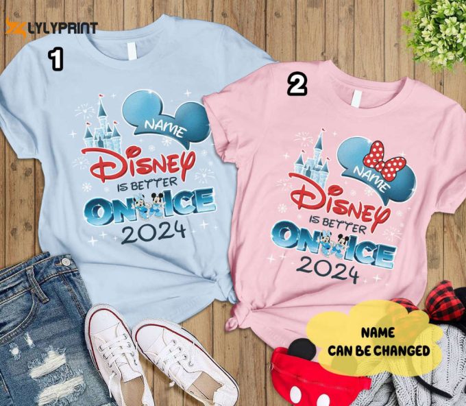 Custom Disneyland On Ice 2024 Shirt | Princess On Ice Shirt | Wdw Mickey On Ice Shirt | Disneyland Family Trip Shirt | Disneyworld Shirt 1