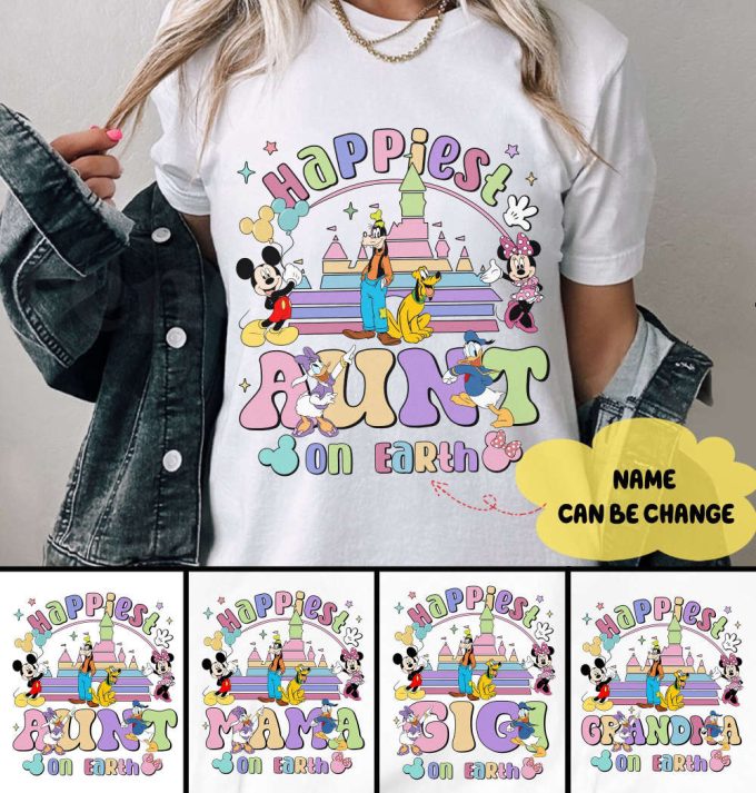 Custom Happiest Mama Shirt Family Trip 2024 Best Mom Ever Mickey &Amp; Friends Disneyland Christmas 2