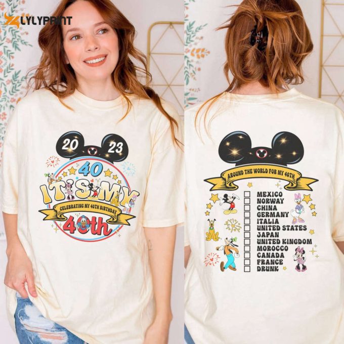 Custom Mickey 40Th Birthday Shirt - Drinking Team Epcot Birthday Party Shirt 1