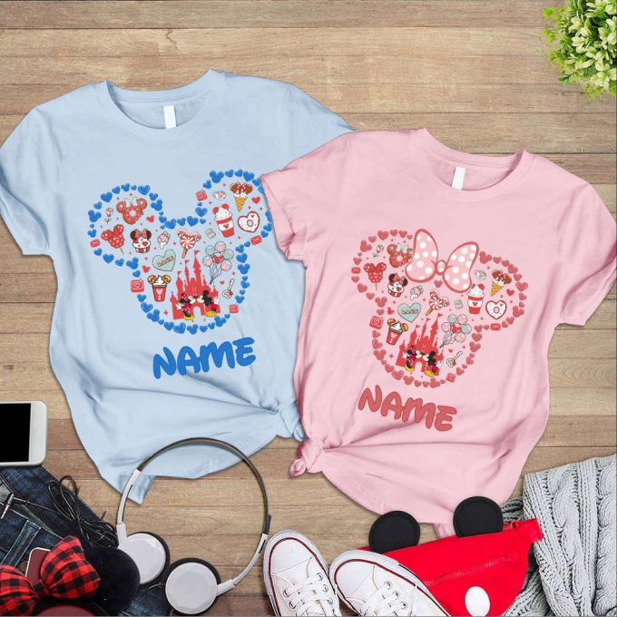 Custom Mickey Minnie Couple Valentine Shirt - Happy Valentine S Day Gift For Disneyland Husband And Wife 3