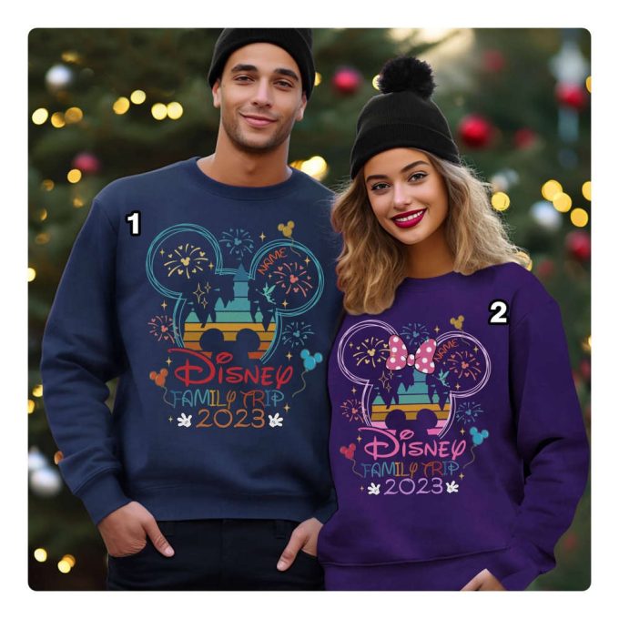 2024 Custom Mickey Minnie Family Trip Shirt Disneyland Vacation Magic Kingdom &Amp; Christmas Party 2