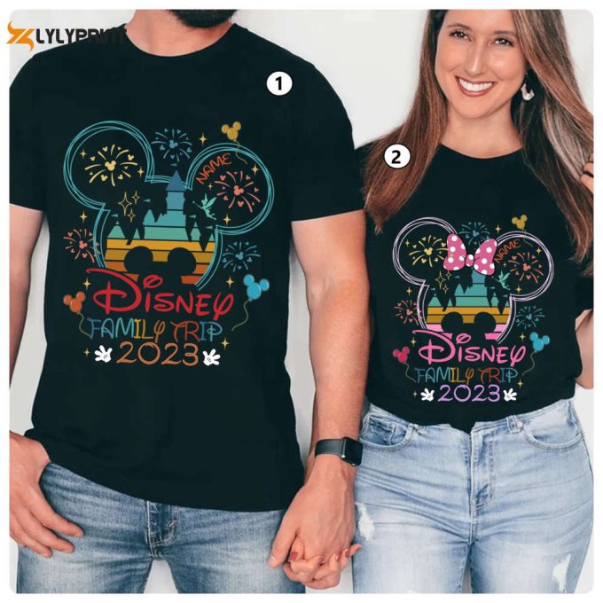 2024 Custom Mickey Minnie Family Trip Shirt Disneyland Vacation Magic Kingdom &Amp;Amp; Christmas Party 1