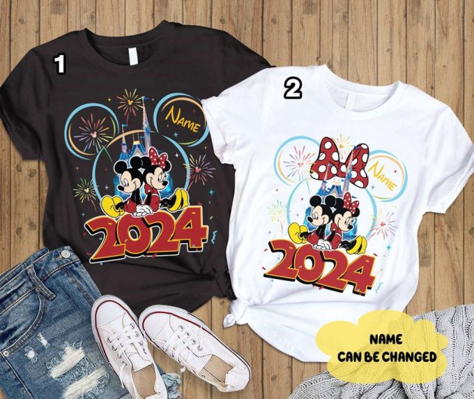 2024 Custom Mickey Minnie Happy New Year Shirt - Disney Vacation &Amp; Christmas Gift 3