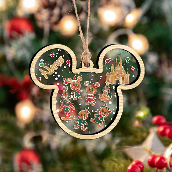 Custom Name Ginger Bread Mickey And Friends Ornament Christmas Disney Ornament Christmas Tree Minnie Daisy Donald Goofy Pluto 2