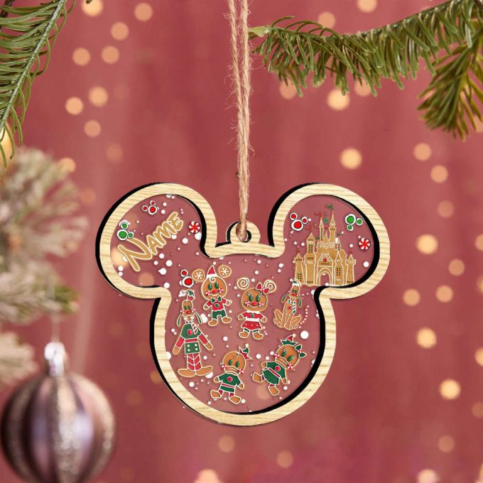 Custom Name Ginger Bread Mickey And Friends Ornament Christmas Disney Ornament Christmas Tree Minnie Daisy Donald Goofy Pluto 3