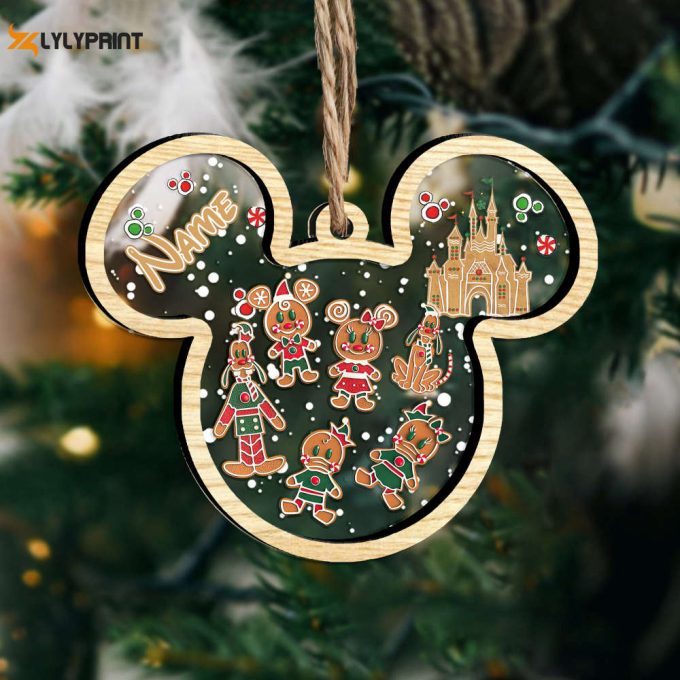 Custom Name Ginger Bread Mickey And Friends Ornament Christmas Disney Ornament Christmas Tree Minnie Daisy Donald Goofy Pluto 1