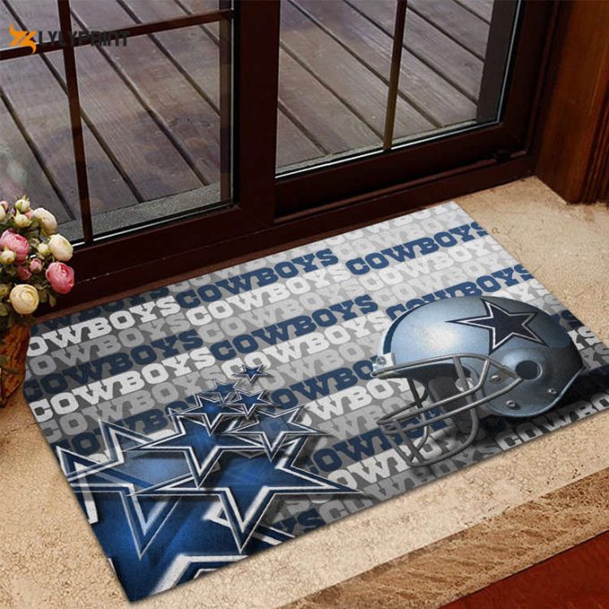 Dallas Cowboys Helmet Cowboys Foldable Doormat Indoor Outdoor Welcome Mat Home Decor 1