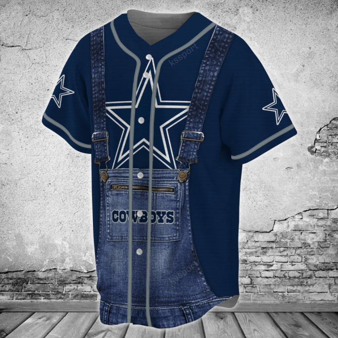 Dallas Cowboys Personalized Baseball Jersey Bj0183 3