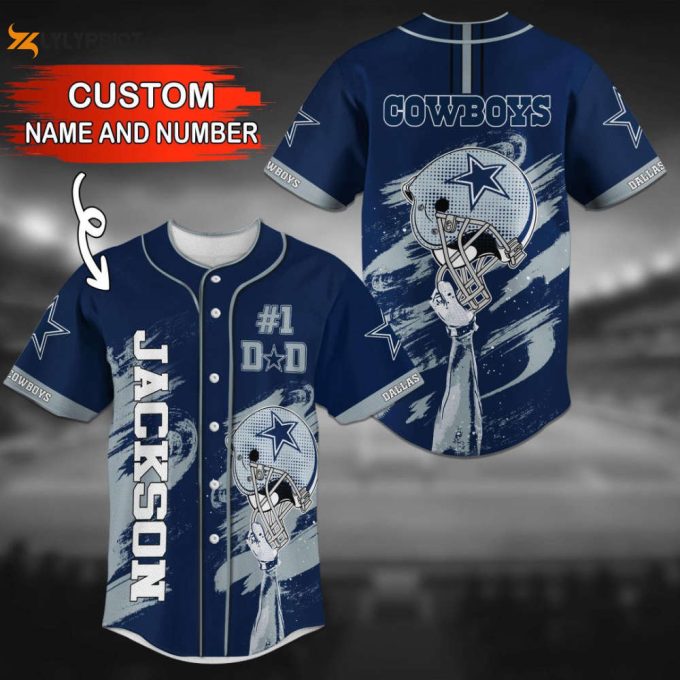 Dallas Cowboys Personalized Baseball Jersey Gift For Men Women 1