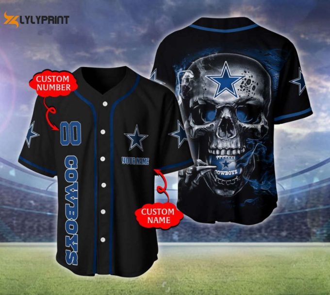 Dallas Cowboys Personalized Baseball Jersey Fan Gifts 1