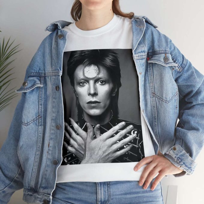 David Bowie Tee, Ziggy Stardust, Unisex Cotton T-Shirt, David Bowie Tee, Rock Star, David Bowie T-Shirt, Rock Legend Tee, David Bowie Gift 5
