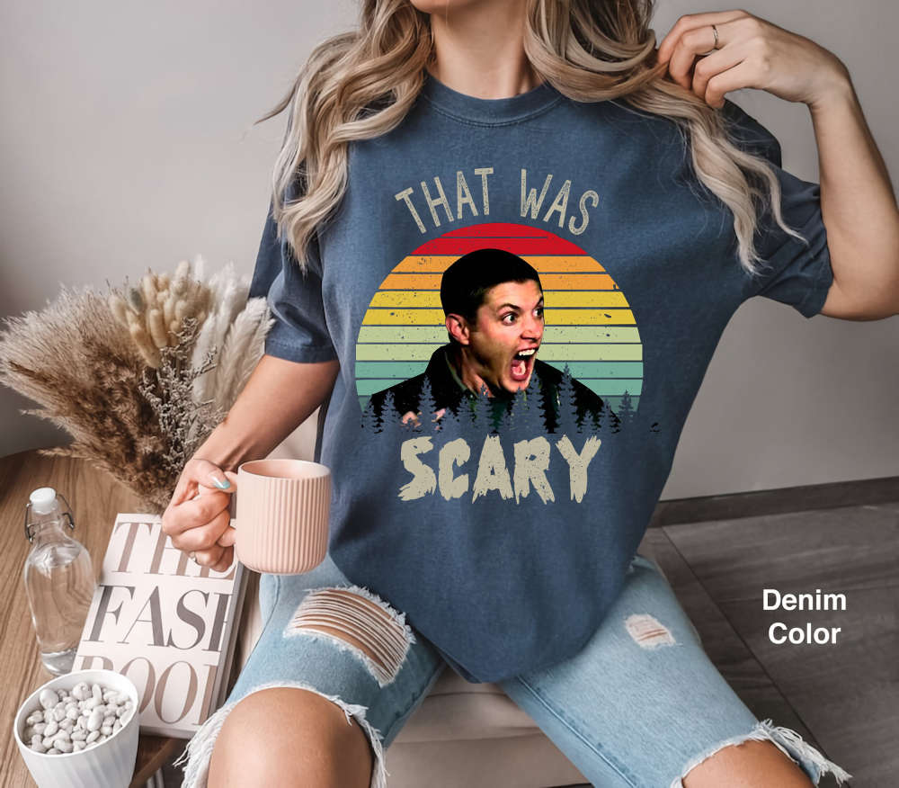 Dean Winchester Supernatural Vintage T-Shirt Scary Funny Gift Tee 2024