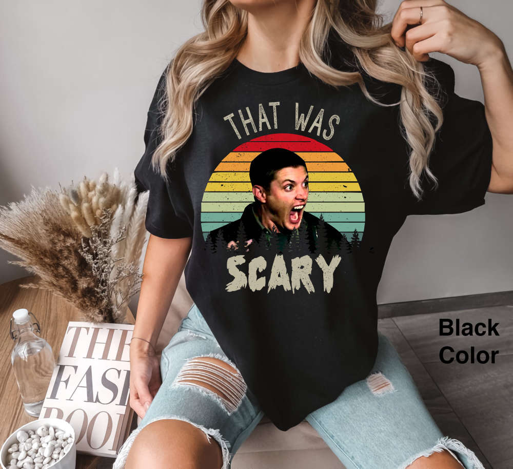Dean Winchester Supernatural Vintage T-Shirt Scary Funny Gift Tee 2024
