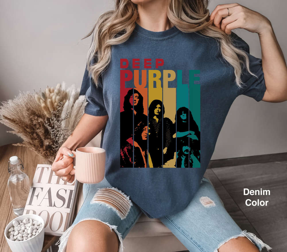 Deep Purple Retro Vintage T-Shirt: Funny Band Shirt Music Vintage Tee – Perfect Gift for Friends