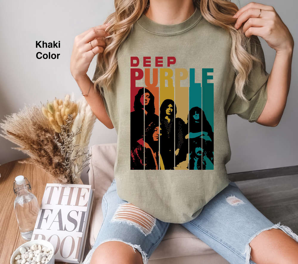 Deep Purple Retro Vintage T-Shirt: Funny Band Shirt Music Vintage Tee – Perfect Gift for Friends