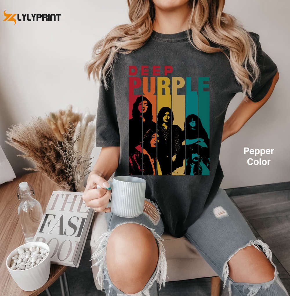 Deep Purple Retro Vintage T-Shirt: Funny Band Shirt Music Vintage Tee – Perfect Gift for Friends Deep Purple Retro Vintage T-Shirt: Funny Band Shirt Music Vintage Tee – Perfect Gift for Friends
