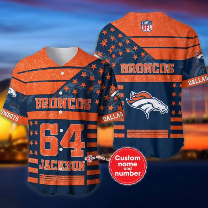 Denver Broncos Personalized Baseball Jersey Gift For Men Women 2