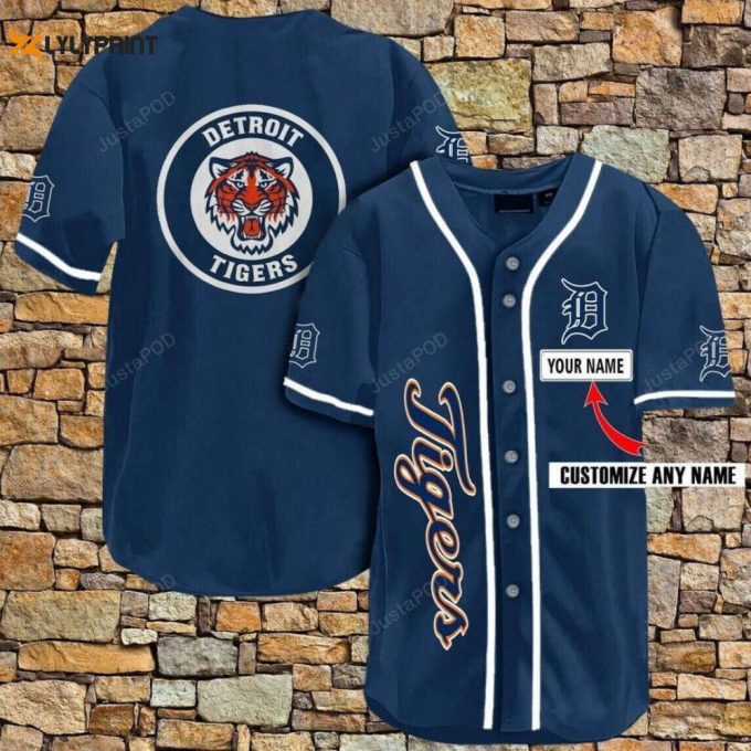 Detroit Tigers Personalized Baseball Jersey 1