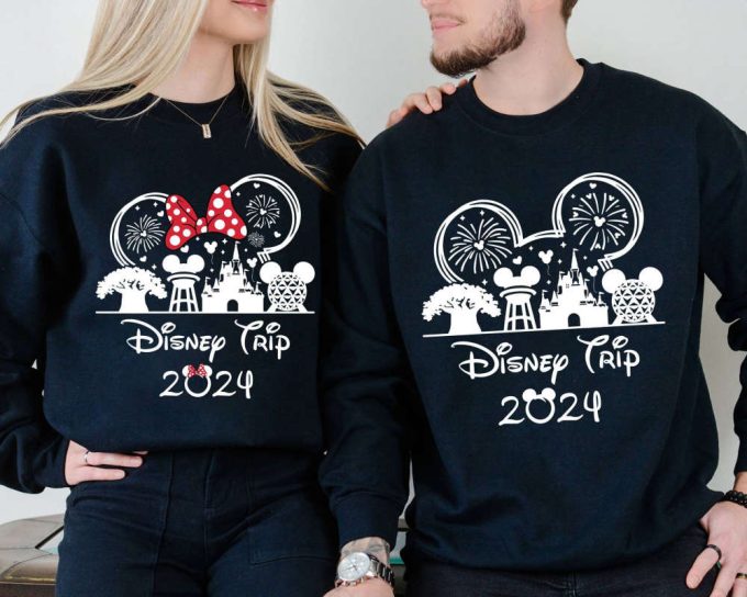 Disneyland Family Trip 2024 T-Shirt, First Disneyland Trip 2024 Shirt, Custom Family Shirt, Disneyworld Family Vacation, Girl Trip Shirt 3