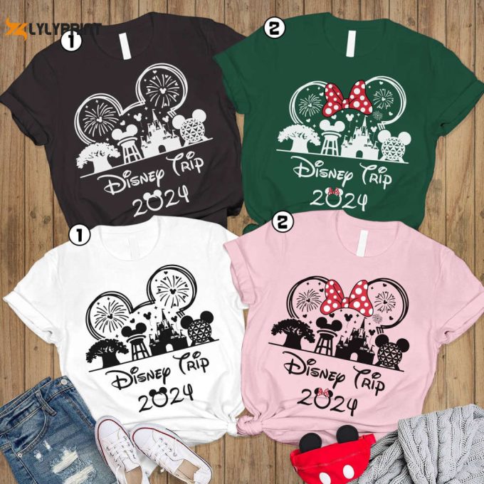 Disneyland Family Trip 2024 T-Shirt, First Disneyland Trip 2024 Shirt, Custom Family Shirt, Disneyworld Family Vacation, Girl Trip Shirt 1