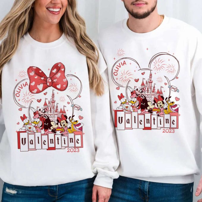 Disneyland Mickey Minnie Couples Valentine Shirt - Disneyworld Couple Shirts Husband And Wife Honeymoon - Valentines Gift 2