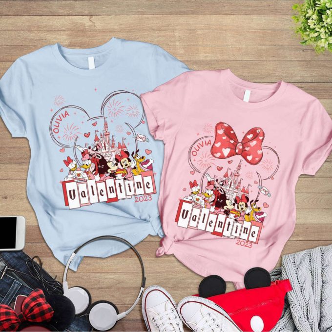 Disneyland Mickey Minnie Couples Valentine Shirt - Disneyworld Couple Shirts Husband And Wife Honeymoon - Valentines Gift 3